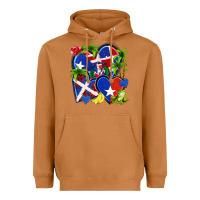 Meerkat puerto rico with dominican republic hearts Heavyweight Hoodie - NancyCooperArtShop
