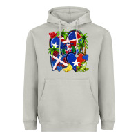 Moon Dust puerto rico with dominican republic hearts Heavyweight Hoodie - NancyCooperArtShop