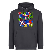 Smoke puerto rico with dominican republic hearts Heavyweight Hoodie - NancyCooperArtShop