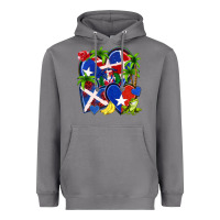 Storm puerto rico with dominican republic hearts Heavyweight Hoodie - NancyCooperArtShop