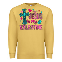 Antique Gold jesus is my valentine Premium Sweatshirt - NancyCooperArtShop