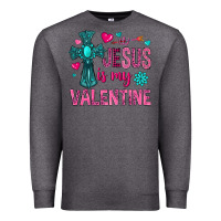 Charcoal Heather jesus is my valentine Premium Sweatshirt - NancyCooperArtShop
