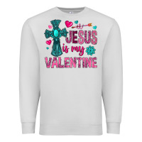 Dove Grey jesus is my valentine Premium Sweatshirt - NancyCooperArtShop