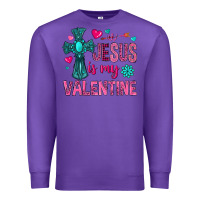 Purple jesus is my valentine Premium Sweatshirt - NancyCooperArtShop