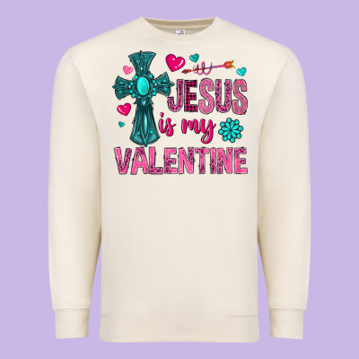 Jesus Is My Valentine Premium Sweatshirt Designed By Nancycooperartshop