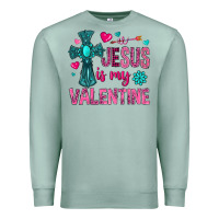 Seafoam jesus is my valentine Premium Sweatshirt - NancyCooperArtShop