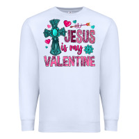 White jesus is my valentine Premium Sweatshirt - NancyCooperArtShop