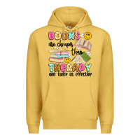 Antique Gold books are cheaper than therapy and twice as effective Premium Hoodie - Artiststas