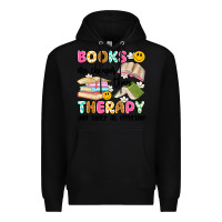 Black books are cheaper than therapy and twice as effective Premium Hoodie - Artiststas