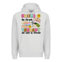 Dove Grey books are cheaper than therapy and twice as effective Premium Hoodie - Artiststas