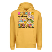 Mustard books are cheaper than therapy and twice as effective Premium Hoodie - Artiststas