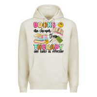 Oatmeal Heather books are cheaper than therapy and twice as effective Premium Hoodie - Artiststas