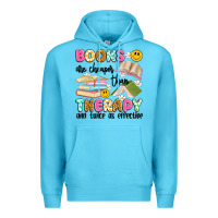 Ocean Blue books are cheaper than therapy and twice as effective Premium Hoodie - Artiststas