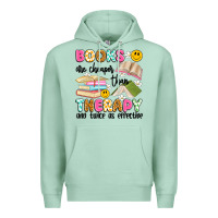 Seafoam books are cheaper than therapy and twice as effective Premium Hoodie - Artiststas