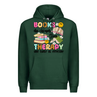Sports Green books are cheaper than therapy and twice as effective Premium Hoodie - Artiststas