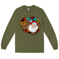 Army Green santa texas map Long Sleeve Tee - JahusDesignShop