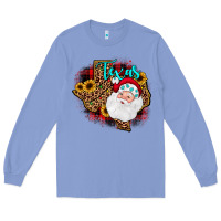 Colony Blue santa texas map Long Sleeve Tee - JahusDesignShop