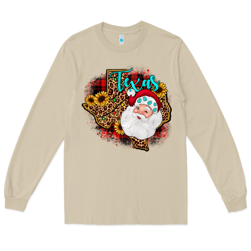 Santa Texas Map Long Sleeve Tee by JahusDesignShop | Teevron