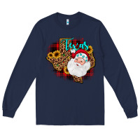 Navy santa texas map Long Sleeve Tee - JahusDesignShop