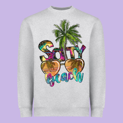 Salty Beach Heavyweight Sweatshirt Designed By Sublimationcraftshop