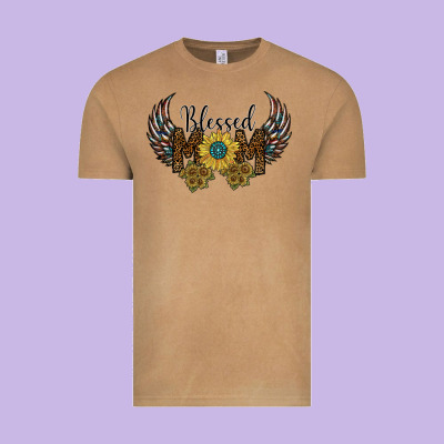 Blessed Mom Vintage Tee Designed By Sublimationcraftshop