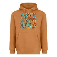 Meerkat serape with leopard pattern Heavyweight Hoodie - NancyCooperArtShop