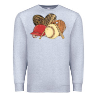 Heather Grey softball Premium Sweatshirt - MaliasSmallBusiness