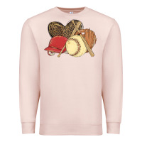 Pale Pink softball Premium Sweatshirt - MaliasSmallBusiness