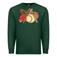 Sports Green softball Premium Sweatshirt - MaliasSmallBusiness