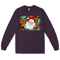 Plum santa background Long Sleeve Tee - JahusDesignShop