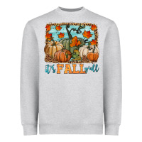Heather Grey it's fall y'all Heavyweight Sweatshirt - HRA Design Shop