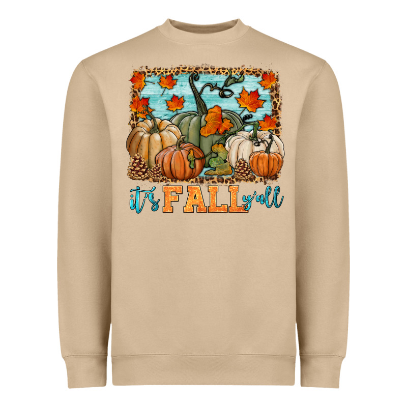 It's Fall Y'all Heavyweight Sweatshirt by HRA Design Shop | Teevron