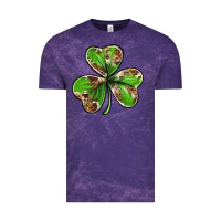 Cloud Purple Cowhide leopard shamrock 4th of july Vintage Tee - Neo Western