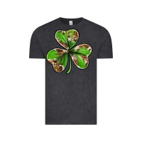 Vintage Black Cowhide leopard shamrock 4th of july Vintage Tee - Neo Western