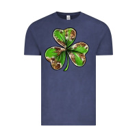 Vintage Denim Cowhide leopard shamrock 4th of july Vintage Tee - Neo Western