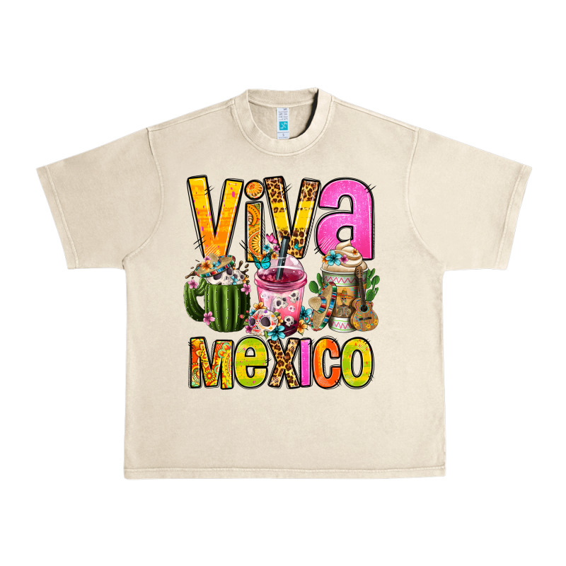 Viva Mexico Mexican Coffee Cups Urban Heavy Tee by FaDigitalArtStudio | Teevron