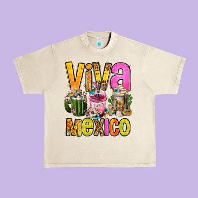 Viva Mexico Mexican Coffee Cups Urban Heavy Tee Designed By Fadigitalartstudio