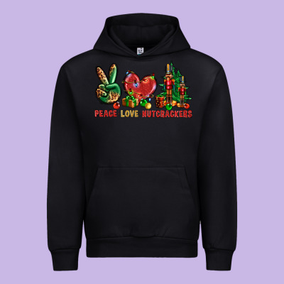 Peace Love Nutcrackers Urban Hoodie Designed By Nancycooperartshop