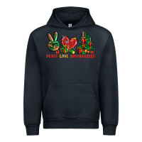 Navy Peace love Nutcrackers Urban Hoodie - NancyCooperArtShop