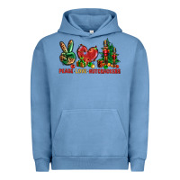 Pigment Pebble Blue Peace love Nutcrackers Urban Hoodie - NancyCooperArtShop