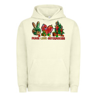 Pigment Pistachio Peace love Nutcrackers Urban Hoodie - NancyCooperArtShop