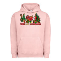 Pigment Salmon Peace love Nutcrackers Urban Hoodie - NancyCooperArtShop