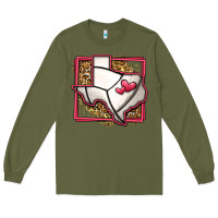 Army Green leopard volleyball texas map Long Sleeve Tee - Jasminsmagicworld
