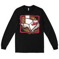 Black leopard volleyball texas map Long Sleeve Tee - Jasminsmagicworld