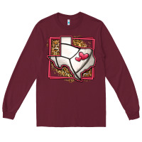 Burgundy leopard volleyball texas map Long Sleeve Tee - Jasminsmagicworld