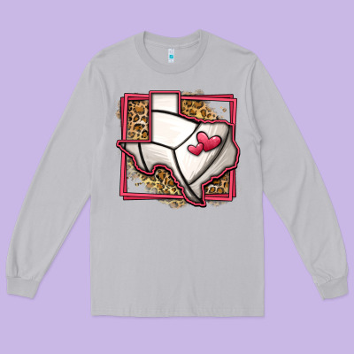 Leopard Volleyball Texas Map Long Sleeve Tee Designed By Jasminsmagicworld