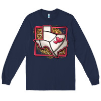 Navy leopard volleyball texas map Long Sleeve Tee - Jasminsmagicworld