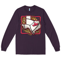 Plum leopard volleyball texas map Long Sleeve Tee - Jasminsmagicworld