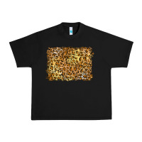 Black handdrawn leopard pattern yellow Urban Heavy Tee - BarkalooDesign