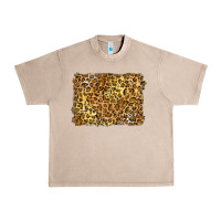 French Oak handdrawn leopard pattern yellow Urban Heavy Tee - BarkalooDesign